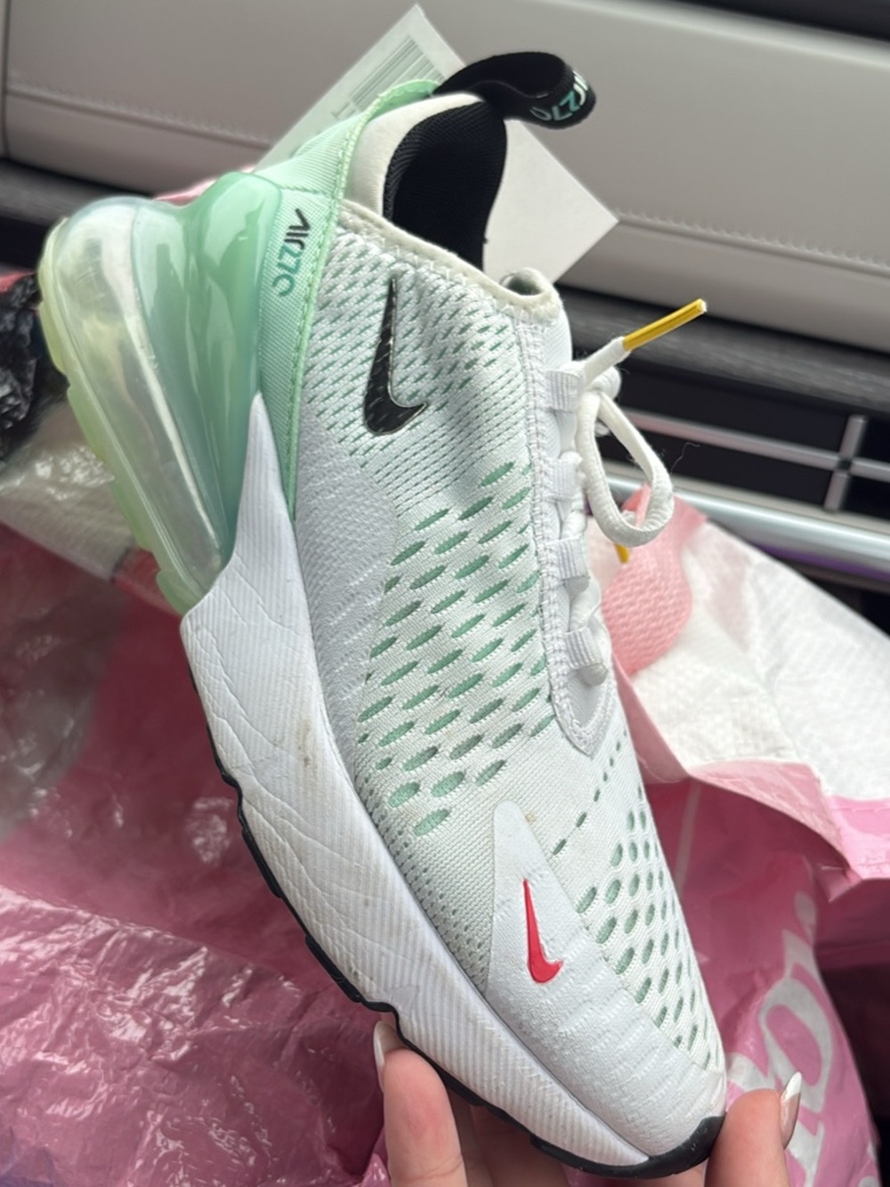 Nike Women’s Sneakers White Mint with Pink and Black Accents